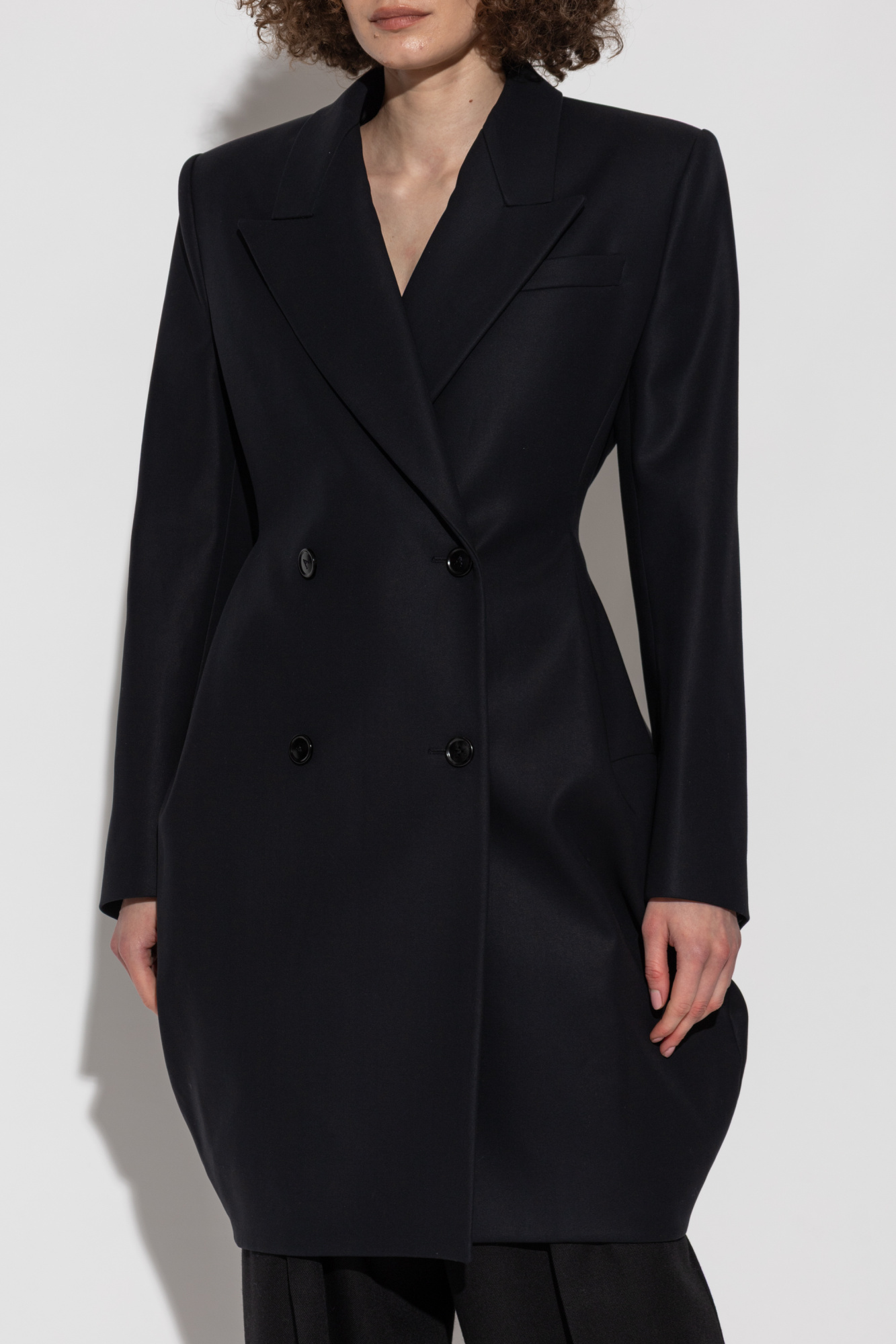 Black Double-breasted coat Alaïa - Vitkac Canada